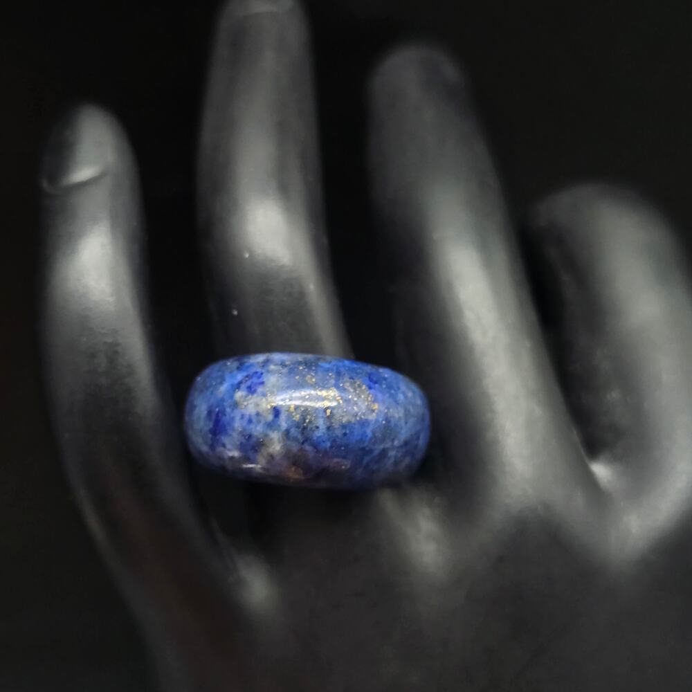 Blue Lapis Gemstone Ring Size 8 Natural Stone